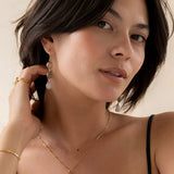 Adoration Peach Moonstone kaulakoru, Gold Plated