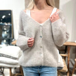 Americandreams - Cornelia mohairneuletakki, beige