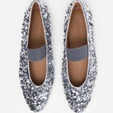 Bree Sequins ballerinat, Stone Grey