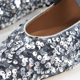 Bree Sequins ballerinat, Stone Grey
