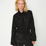 Dara Coated Pant Long, Black
