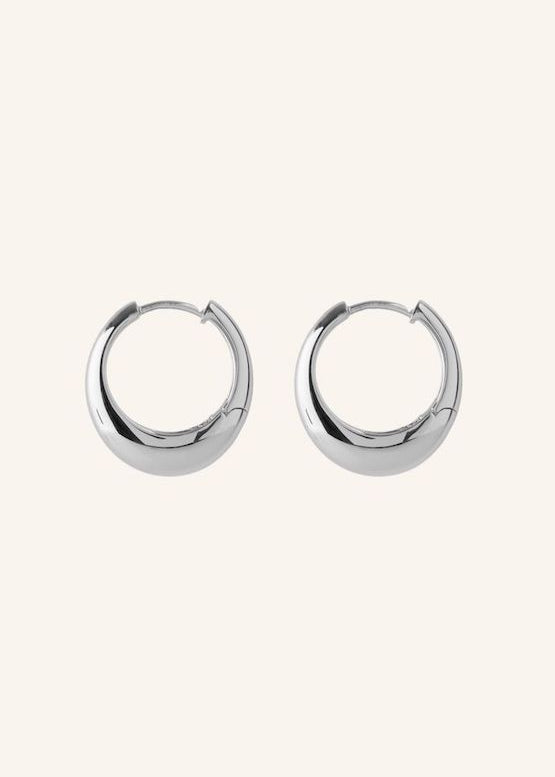 Pernille Corydon - Globe Huggies korvarenkaat, hopea