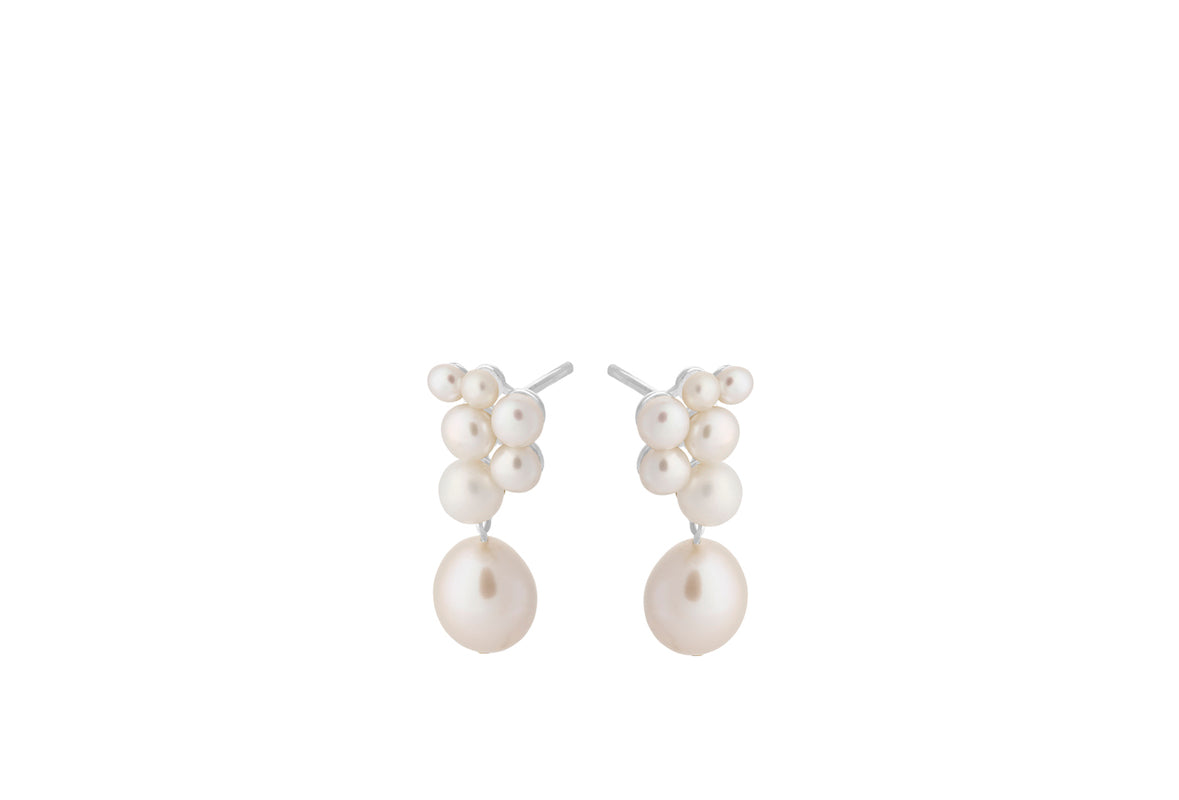 Pernille Corydon - Ocean Treasure nappikorvakorut, hopea