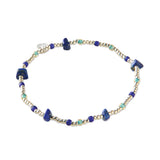 Flashy Lapis Lazuli rannekoru, Silver Colored