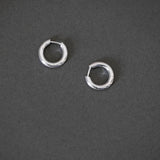 Korvakorut, rengas plain Silver