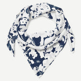 Samsoe&Samsoe - Hailan silkkihuivi, Flora blue