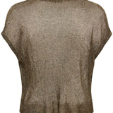 Olly Knit Waterfall toppi, Black Amber Metalic