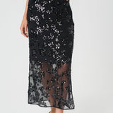 Vivika hame, Black Sequins on mesh