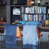 Mohair torkkupeitto Denim Blue