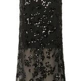 Vivika hame, Black Sequins on mesh