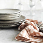 Tell Me More - Keittiöpyyhe pellavaa - ruutu biscuit