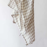 Tell Me More - Keittiöpyyhe pellavaa - ruutu natural