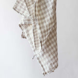 Tell Me More - Keittiöpyyhe pellavaa - ruutu natural