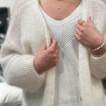 Americandreams - Cornelia mohairneuletakki, white