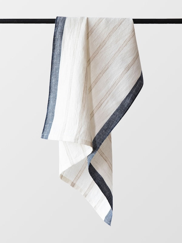 Tell Me More - Keittiöpyyhe Maya pellavaa - natural stripe