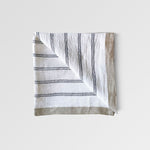 Tell Me More - pellavaservetti Maya, navy stripe