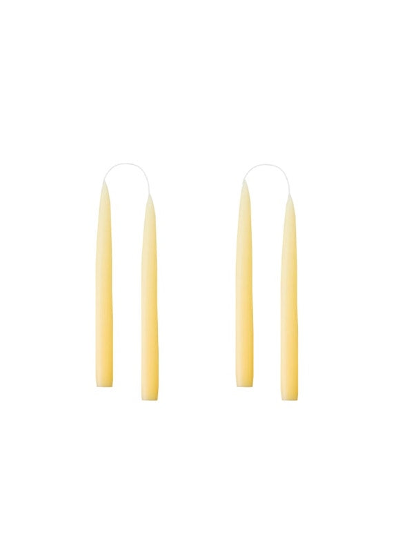 Kruunukynttilä lyhyt 20cm vaaleankeltainen