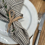 Olsson & Jensen - pellavaservetti, raidallinen 45x45 cm