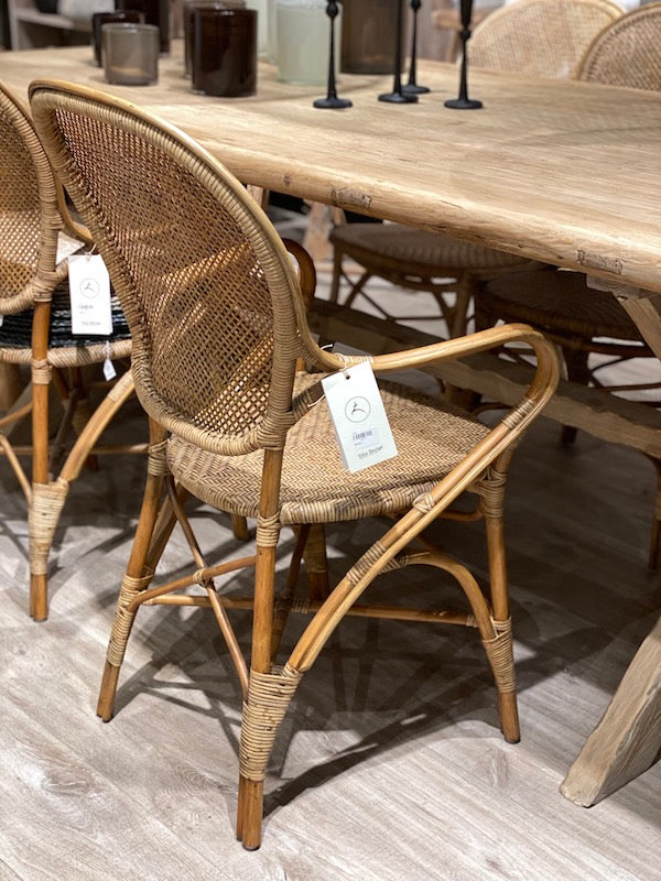 Sika-Design – Rossini rottinkituoli käsinojilla, antique