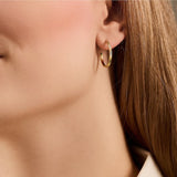 Sea Reflection hoops, Gold