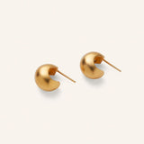Small Echo Hoops, Gold Plated Brass