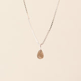 Smoky Quartz Drop riipus, Silver