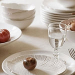 Pure Leaf kakkulautanen 18x22cm, white