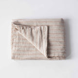 Pellavainen pöytäliina 145x330 cm, Hazelnut Stripe