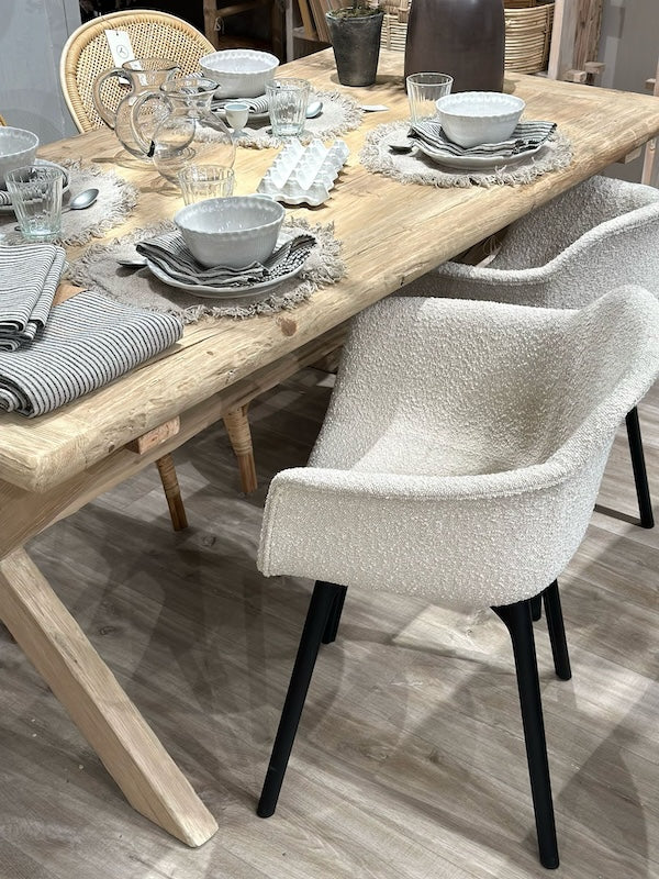 Andy bouclé tuoli, off-white