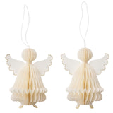 Paperienkelit 2kpl 8,5cm, Cream