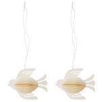 Bungalow - paperinen lintu Cream S, 2 kpl