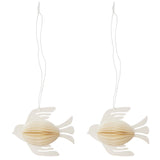 Bungalow - paperinen lintu Cream S, 2 kpl