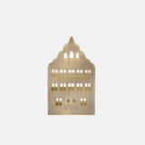Townhouse kynttilälyhty H16cm, Golden