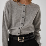 Neuletakki villaa, Light Grey Melange