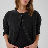 Neuletakki villaa, Dark Grey Melange