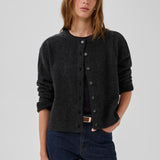Neuletakki villaa, Dark Grey Melange