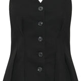 Evelina muotoiltu toppi, Black