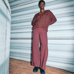 Mos Mosh - Maddie Bellis Pant long, rum raisin