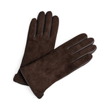 Carianne Suede nahkahanskat, Dark Brown