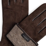 Carianne Suede nahkahanskat, Dark Brown