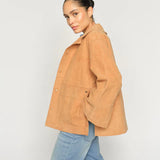 Justina Suede Jacket, Tan