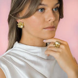 Daisy earring, Gold
