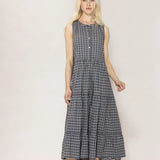 Linett Voile ruutumekko, Dusty Navy