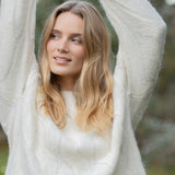 Michaela palmikkoneule, Cream