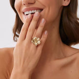 Daisy ring, Gold