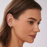 Verona crystal small hoop, Gold