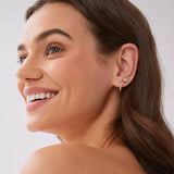 Verona crystal small hoop, Gold