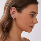 Verona crystal small hoop, Steel
