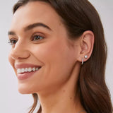 Verona crystal small hoop, Steel