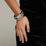 Edgy c shape bangle, Steel